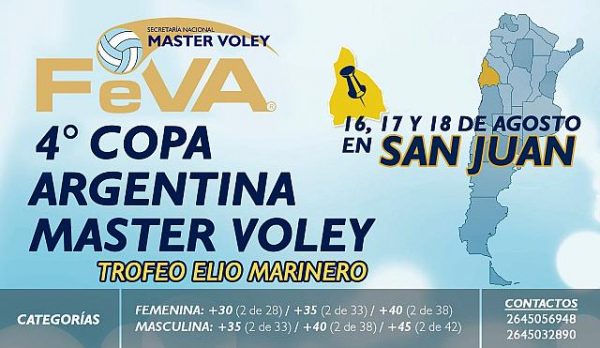Mastervóley: Se Viene La 4° Copa Argentina En San Juan
